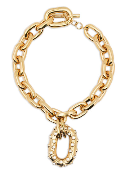 Collar de latón dorado Paco Rabanne