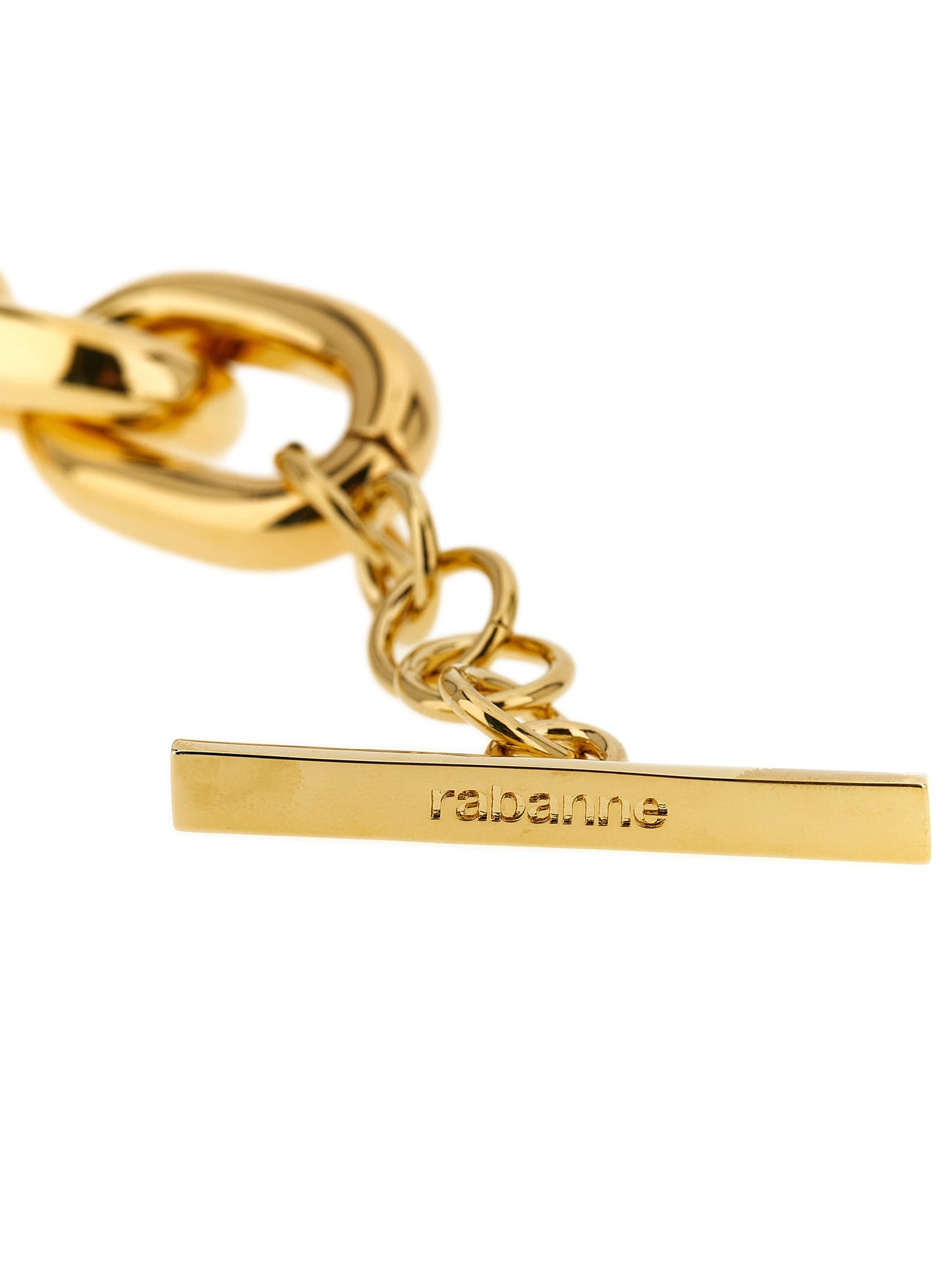 Pulsera Paco Rabanne de latón dorado