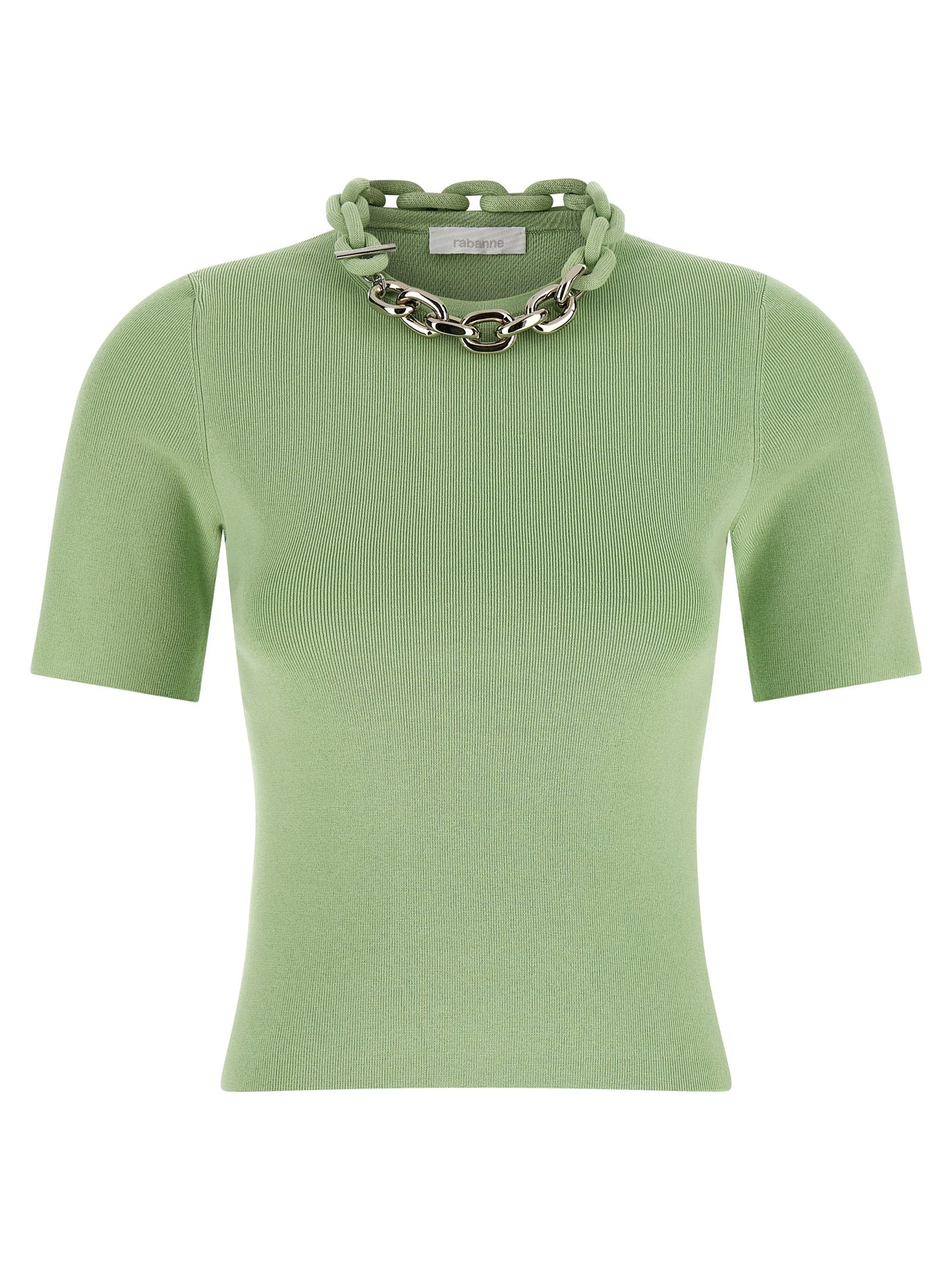 T-shirt bicolore en tissu Paco Rabanne