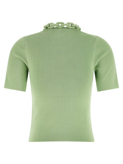 T-shirt bicolore en tissu Paco Rabanne