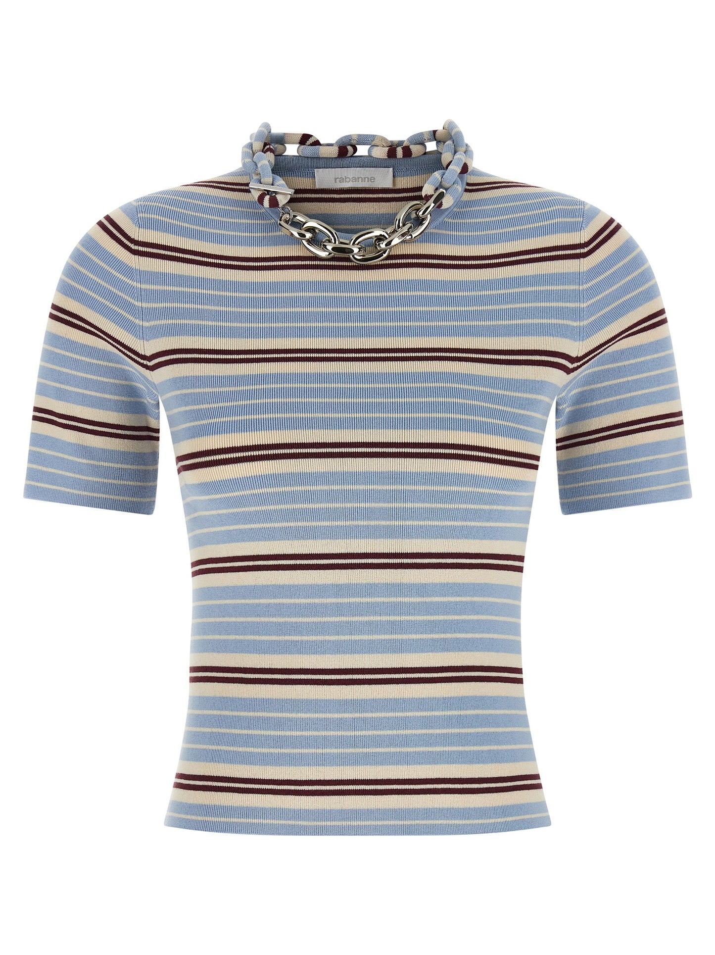 T-shirt textile bleu Paco Rabanne