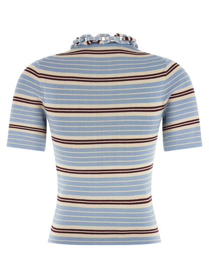 T-shirt textile bleu Paco Rabanne