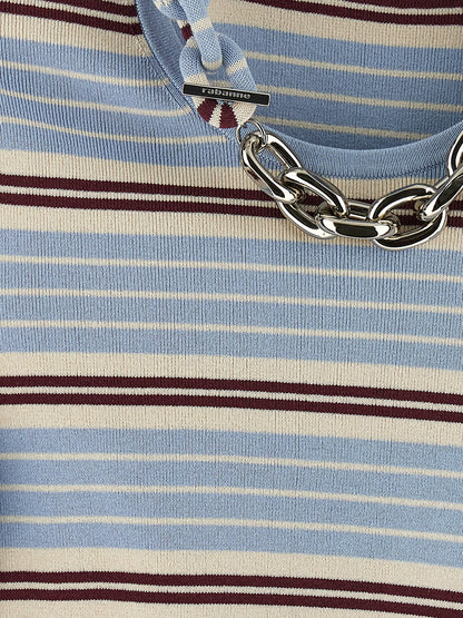 T-shirt textile bleu Paco Rabanne