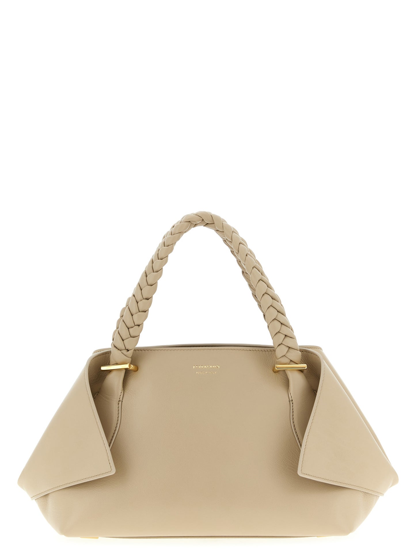 Bolso de mano Ferragamo de piel de becerro gris