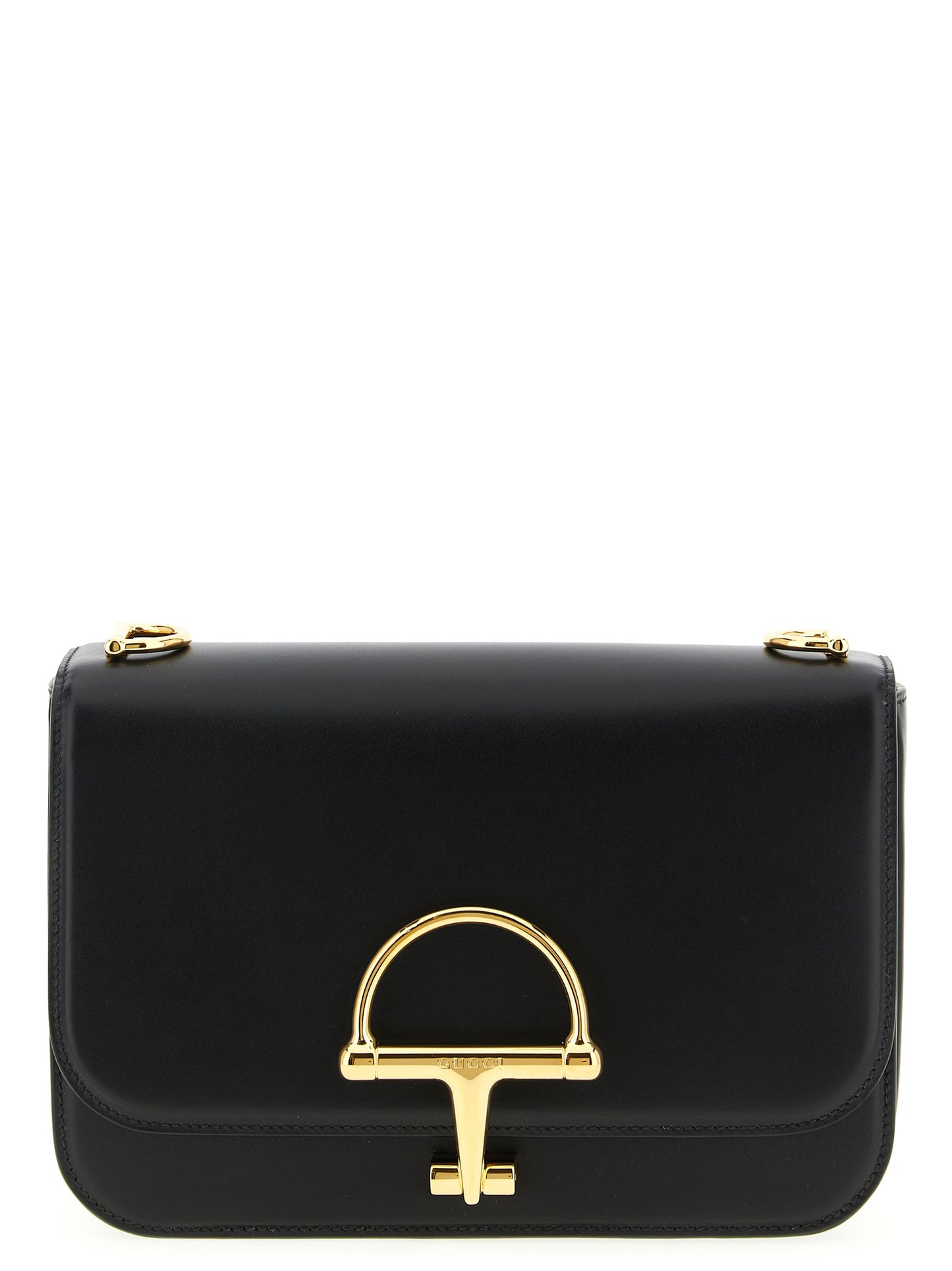 Bolso de hombro Gucci de piel de becerro negra