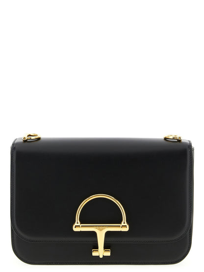 Bolso de hombro Gucci de piel de becerro negra