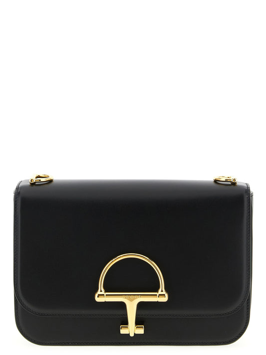Bolso de hombro Gucci de piel de becerro negra