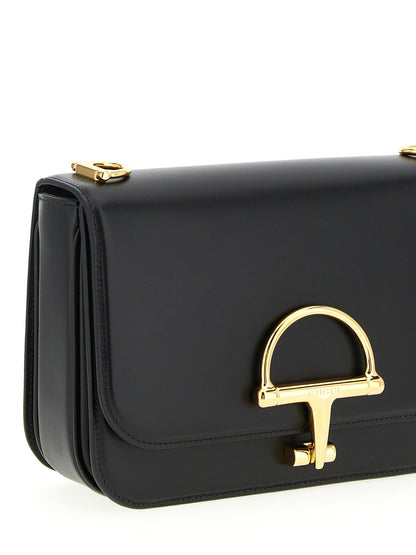 Bolso de hombro Gucci de piel de becerro negra