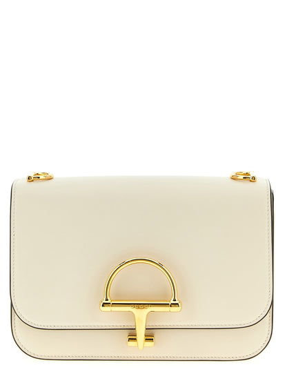 Bolso de hombro Gucci de piel de becerro blanco