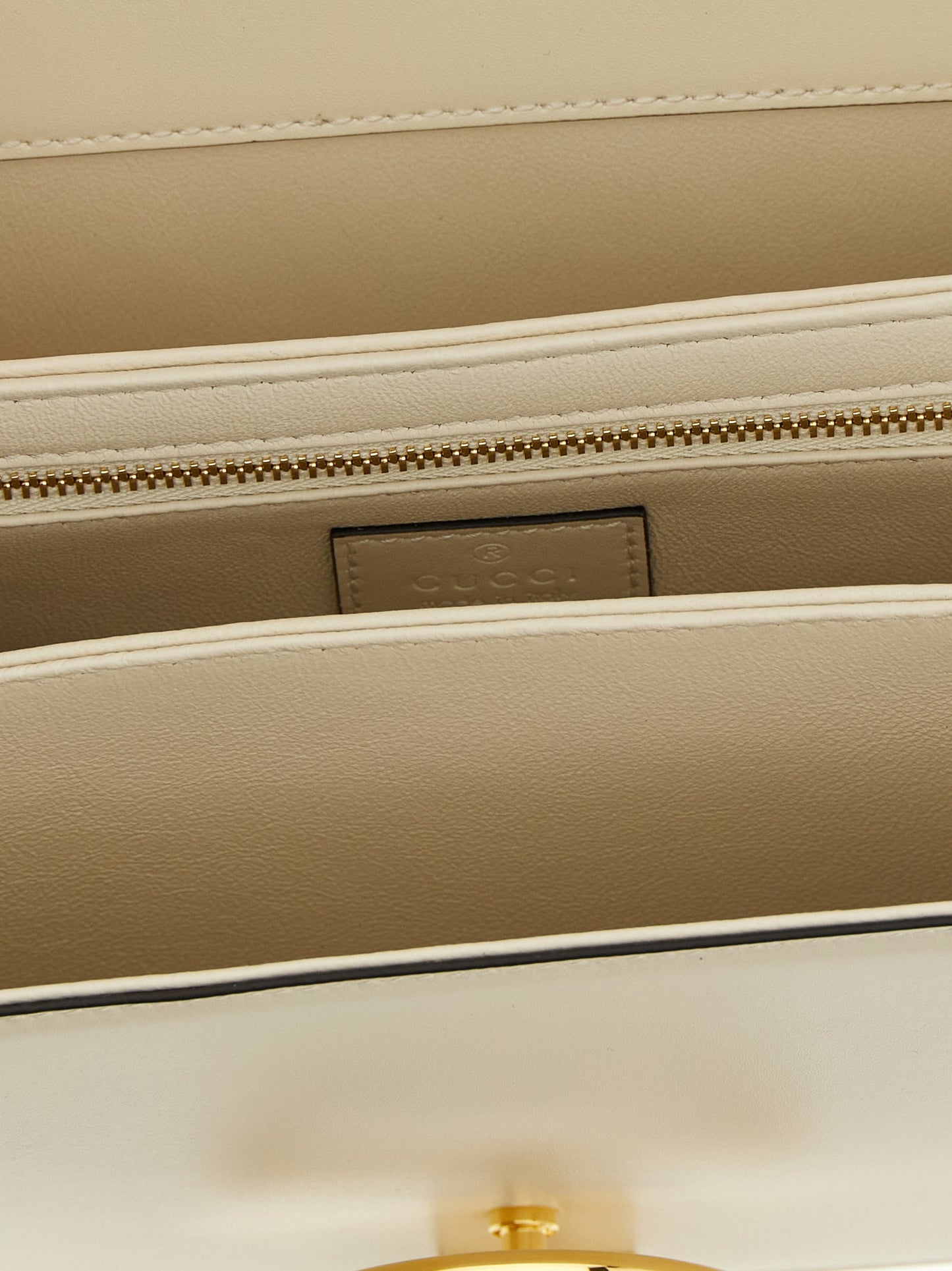 Bolso de hombro Gucci de piel de becerro blanco