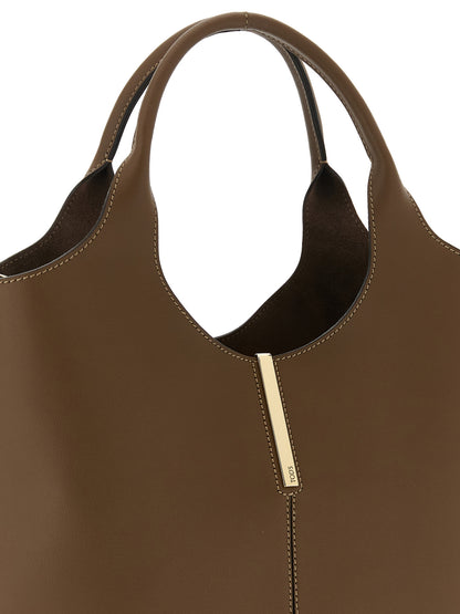 Sac à main Tod's en cuir de veau marron