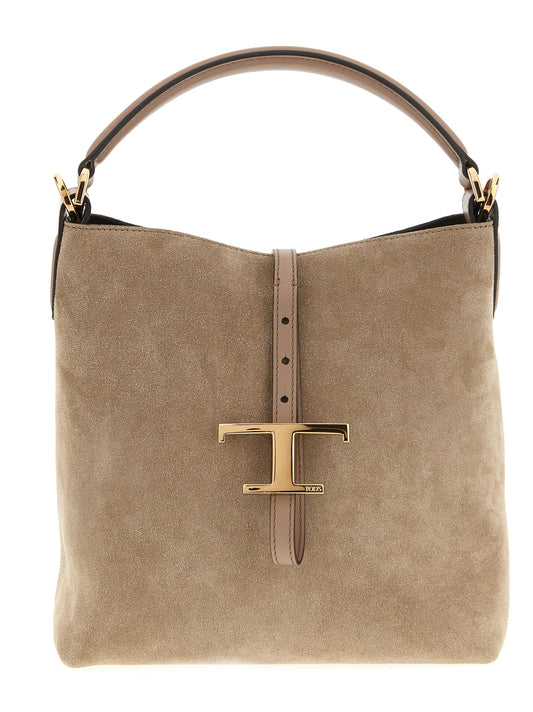 Bolso de mano Tod's de piel de becerro beige