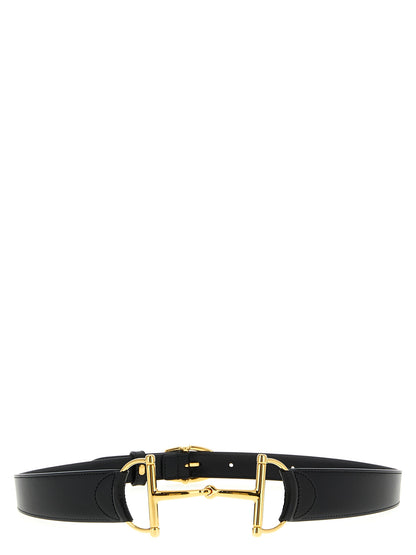 Cinturón Regular de Piel de Becerro Negra Gucci