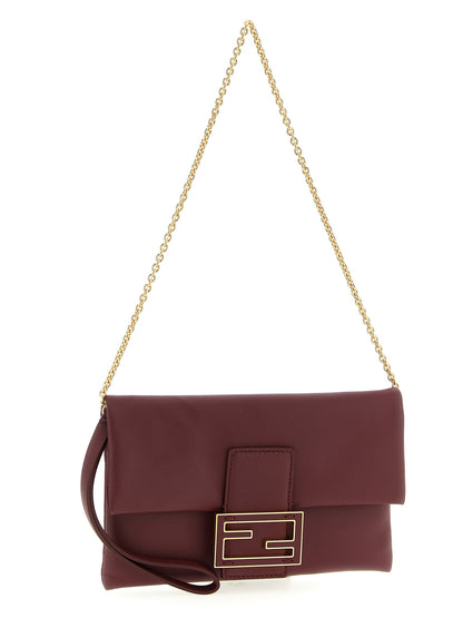 Fendi Sac fourre-tout en cuir d'agneau bordeaux