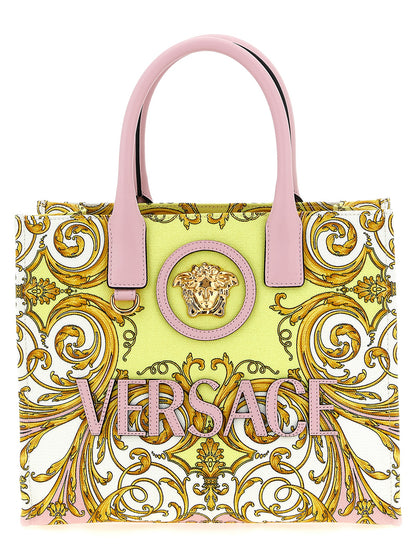 Bolso tote de algodón multicolor Versace