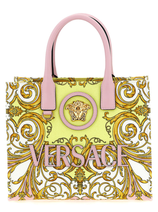Bolso tote de algodón multicolor Versace