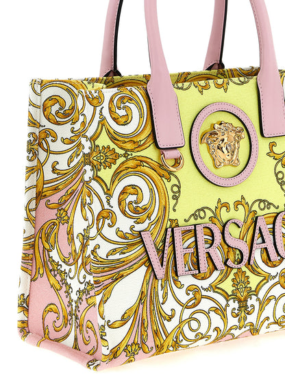 Bolso tote de algodón multicolor Versace