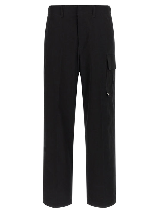 Pantalones cargo Fendi negros de algodón