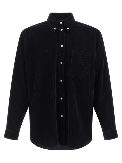 Blusa Fendi de algodón negro