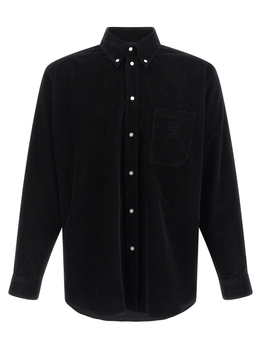 Blusa Fendi de algodón negro