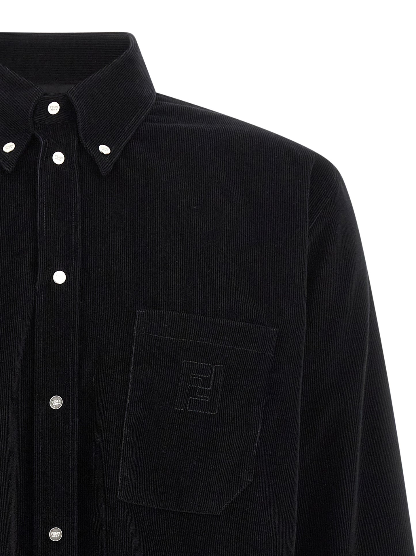 Blusa Fendi de algodón negro