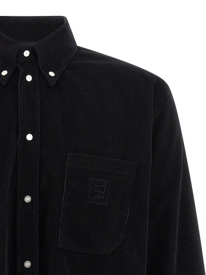 Blusa Fendi de algodón negro