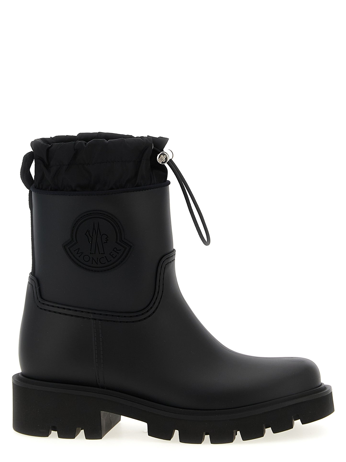 Bottines Moncler en PVC noir Kickstream imperméables