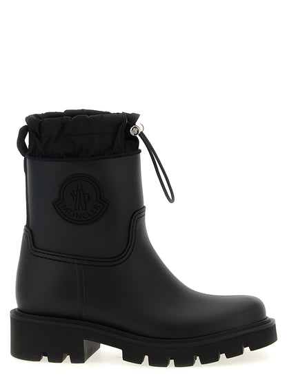 Bottines Moncler en PVC noir Kickstream imperméables