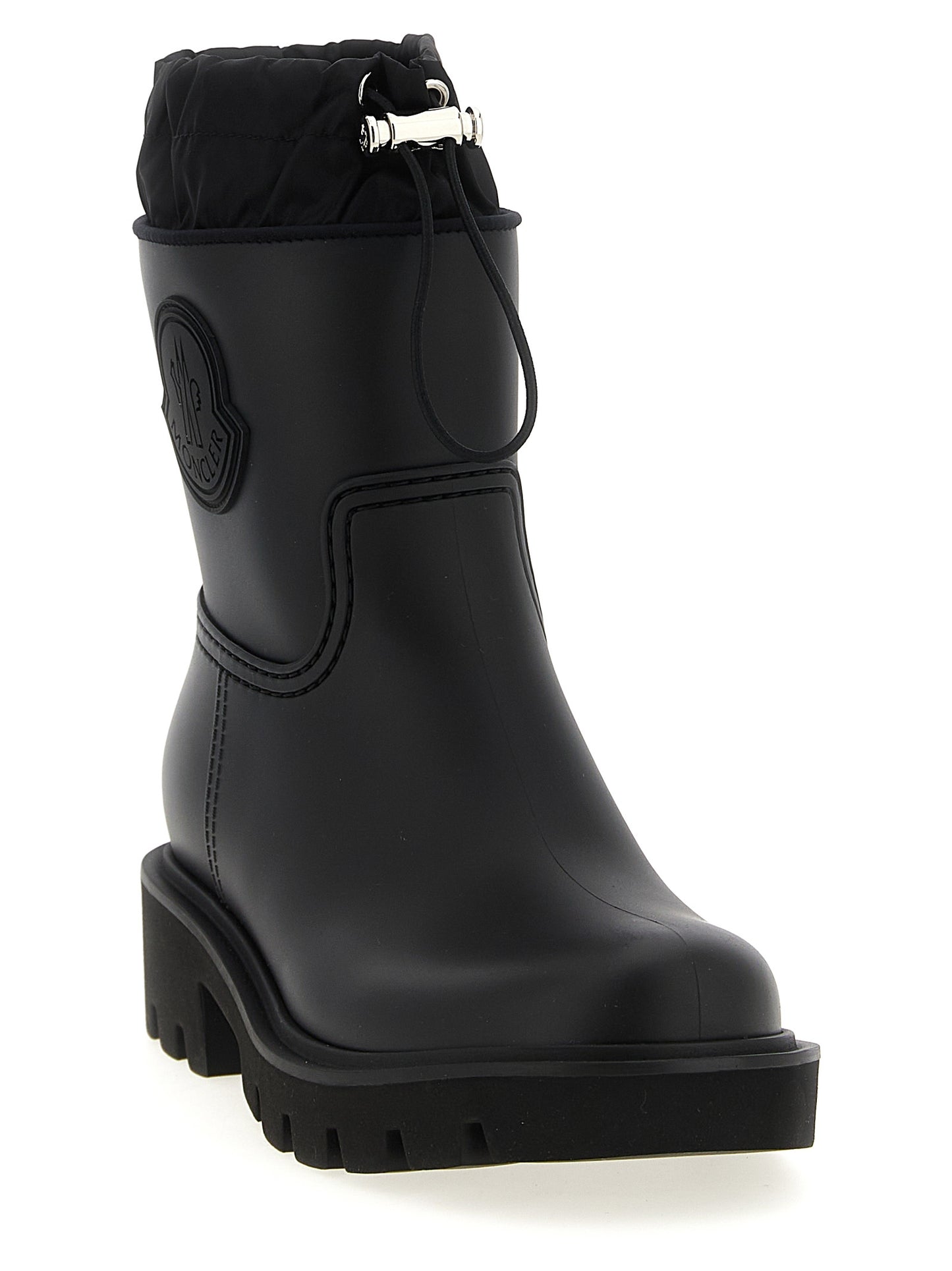 Bottines Moncler en PVC noir Kickstream imperméables