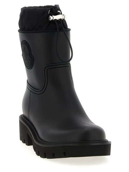 Bottines Moncler en PVC noir Kickstream imperméables