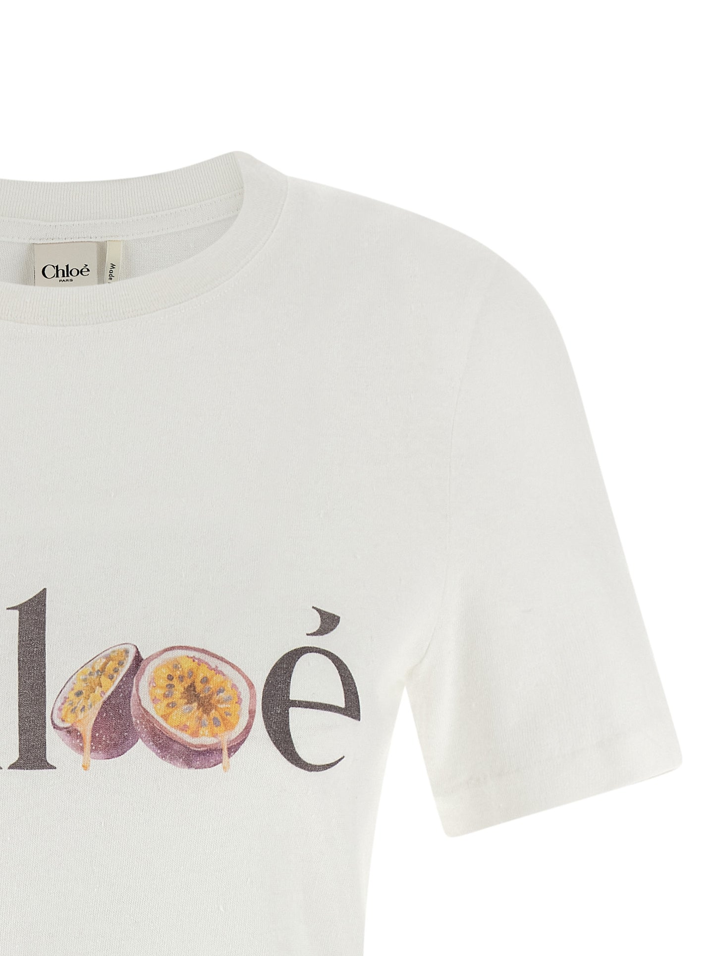 Camiseta de Algodón Blanca Chloé