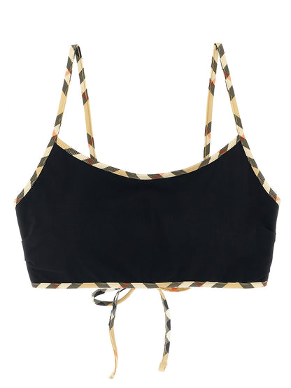 Bikini Burberry de poliamida negra