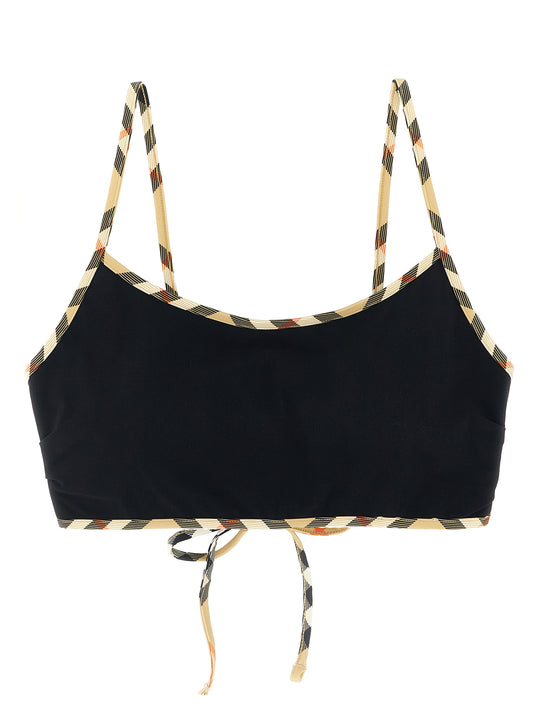 Bikini Burberry de poliamida negra