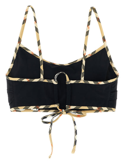 Bikini Burberry de poliamida negra