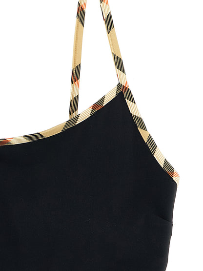 Bikini Burberry de poliamida negra