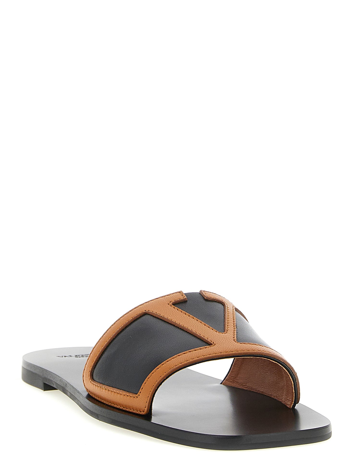 Sandalias Valentino Garavani de piel de cordero marrones