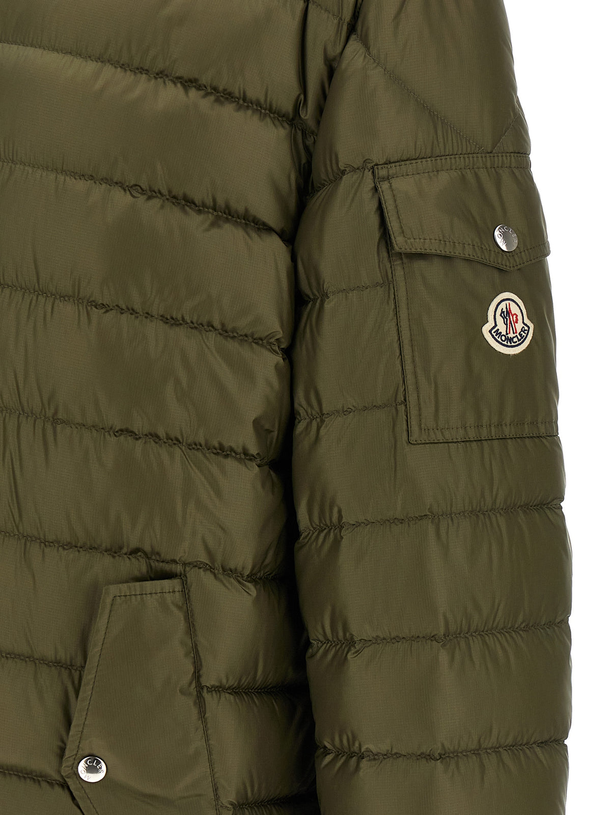 Parka Moncler en polyamide bicolore avec finition micro ripstop