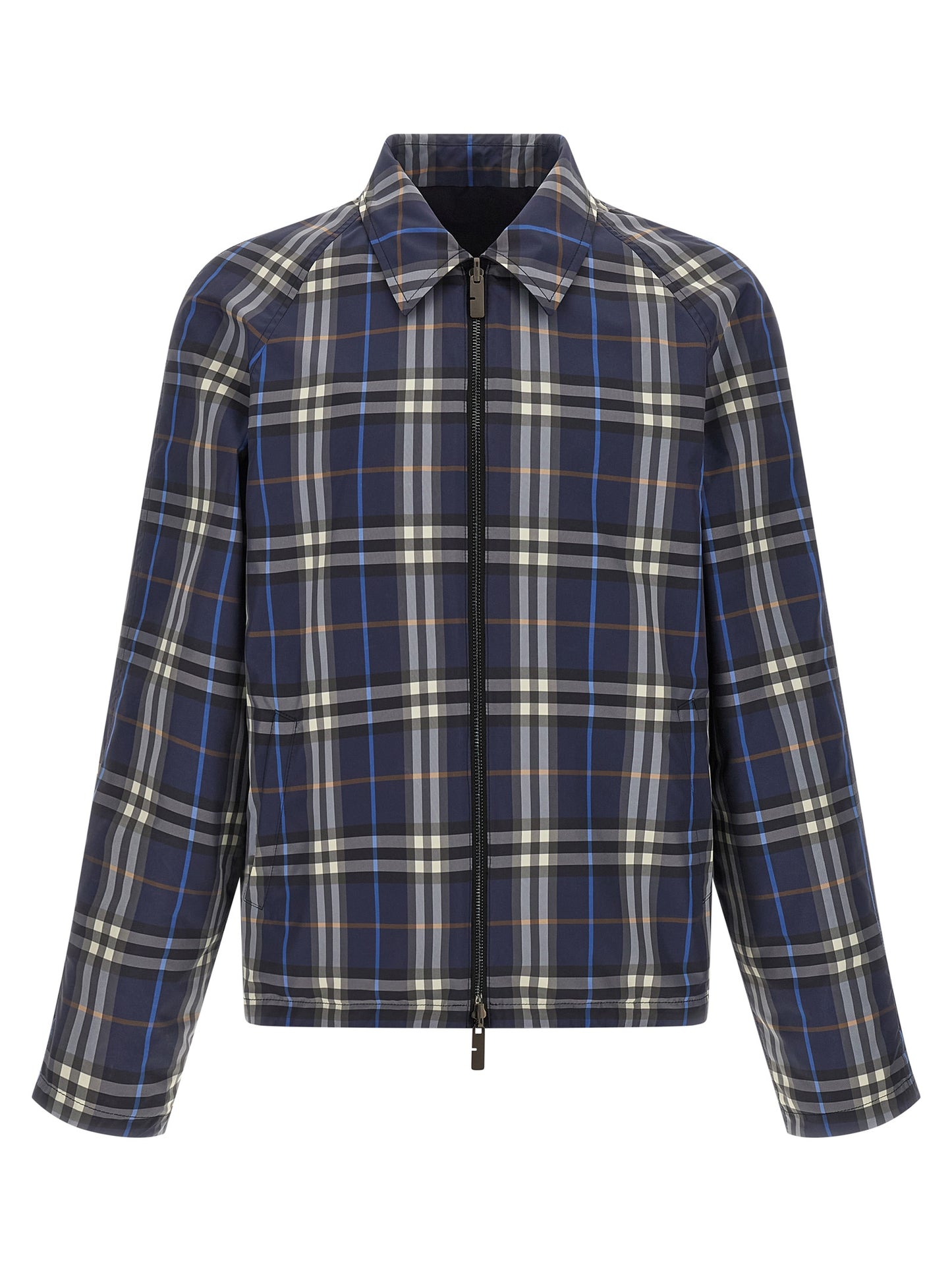 Chaqueta larga de algodón azul Burberry