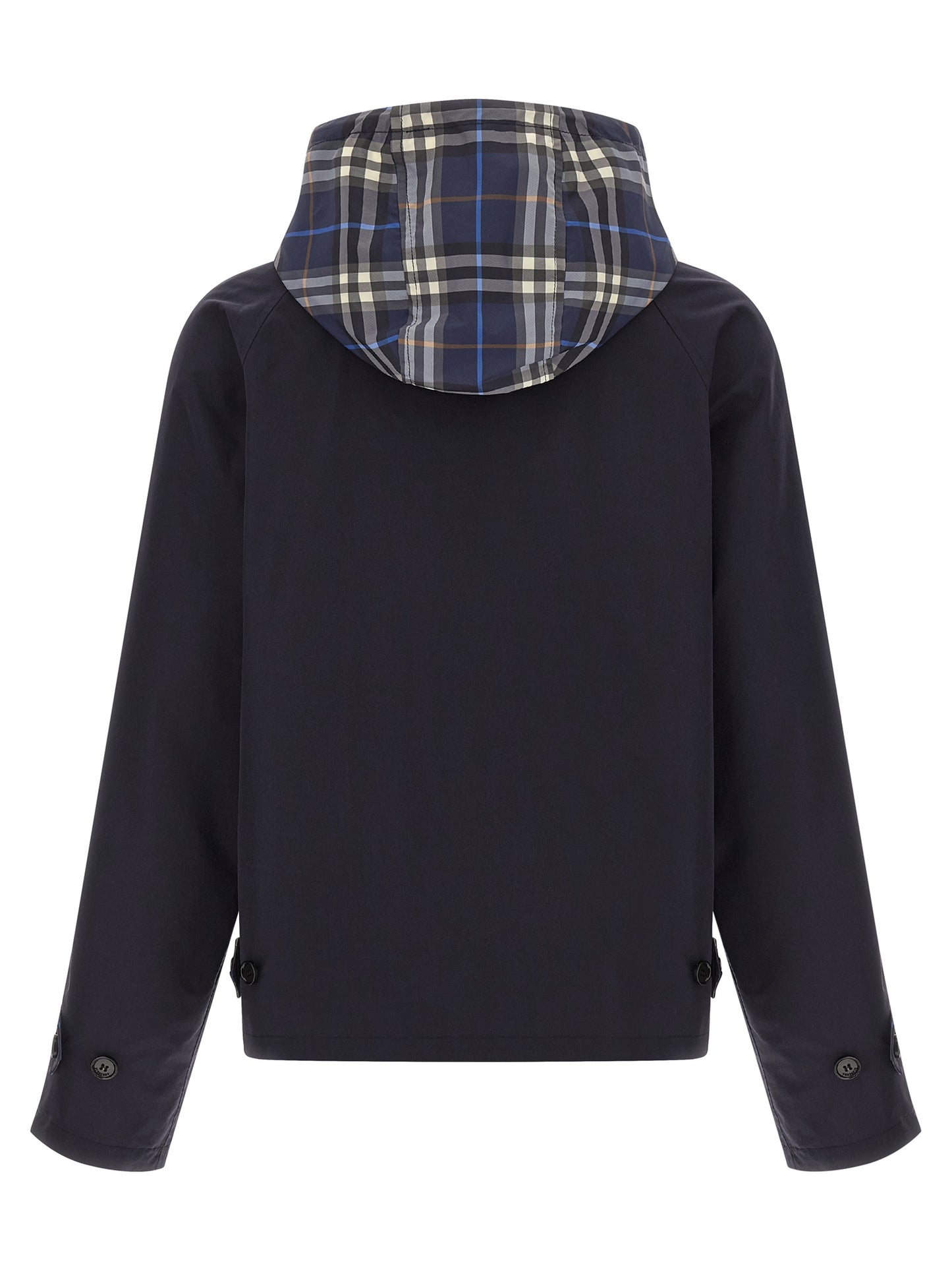 Chaqueta larga de algodón azul Burberry