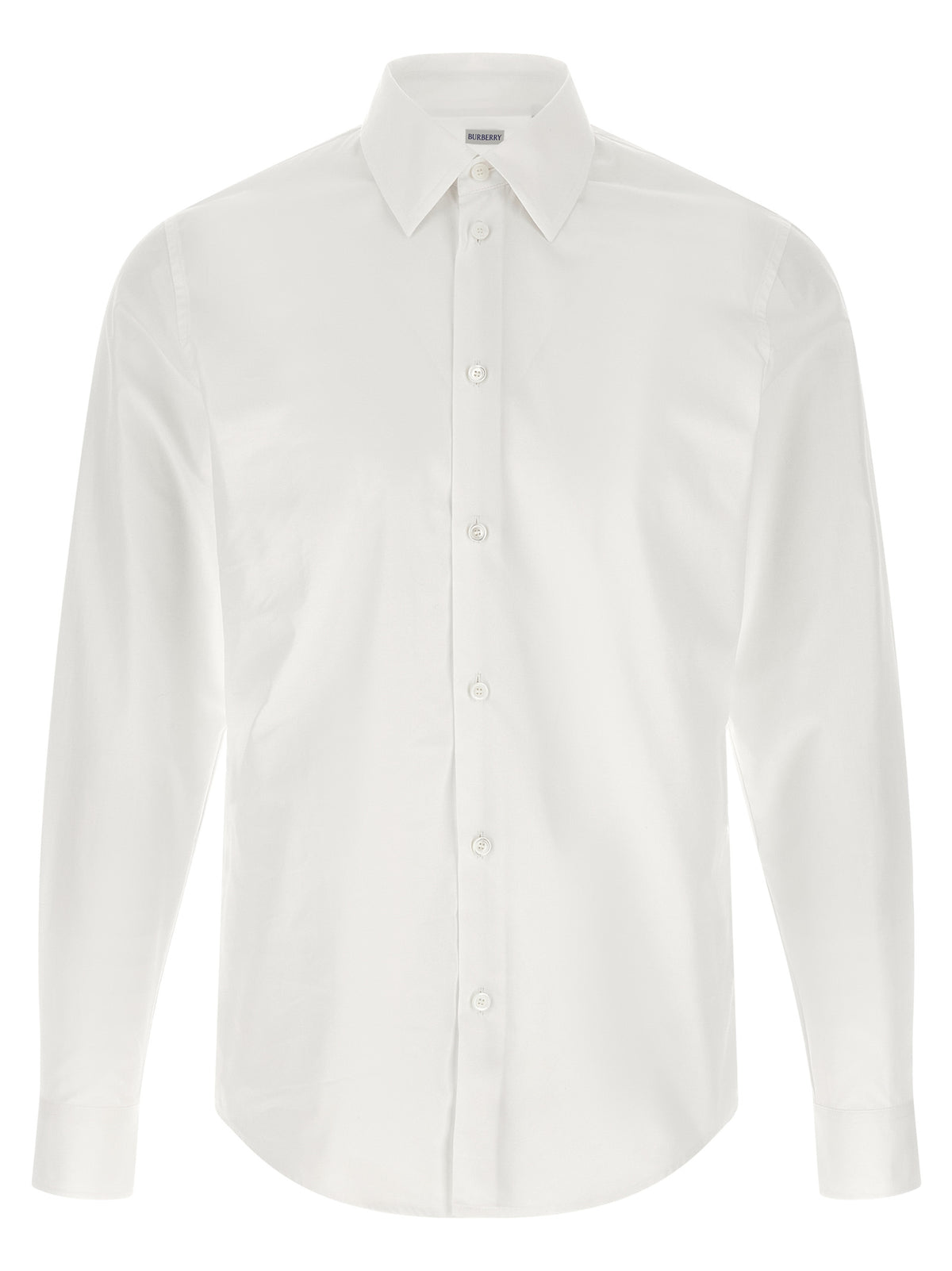 Burberry White Cotton Minimalist Style Blouse
