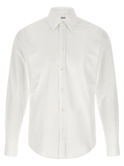 Burberry White Cotton Minimalist Style Blouse