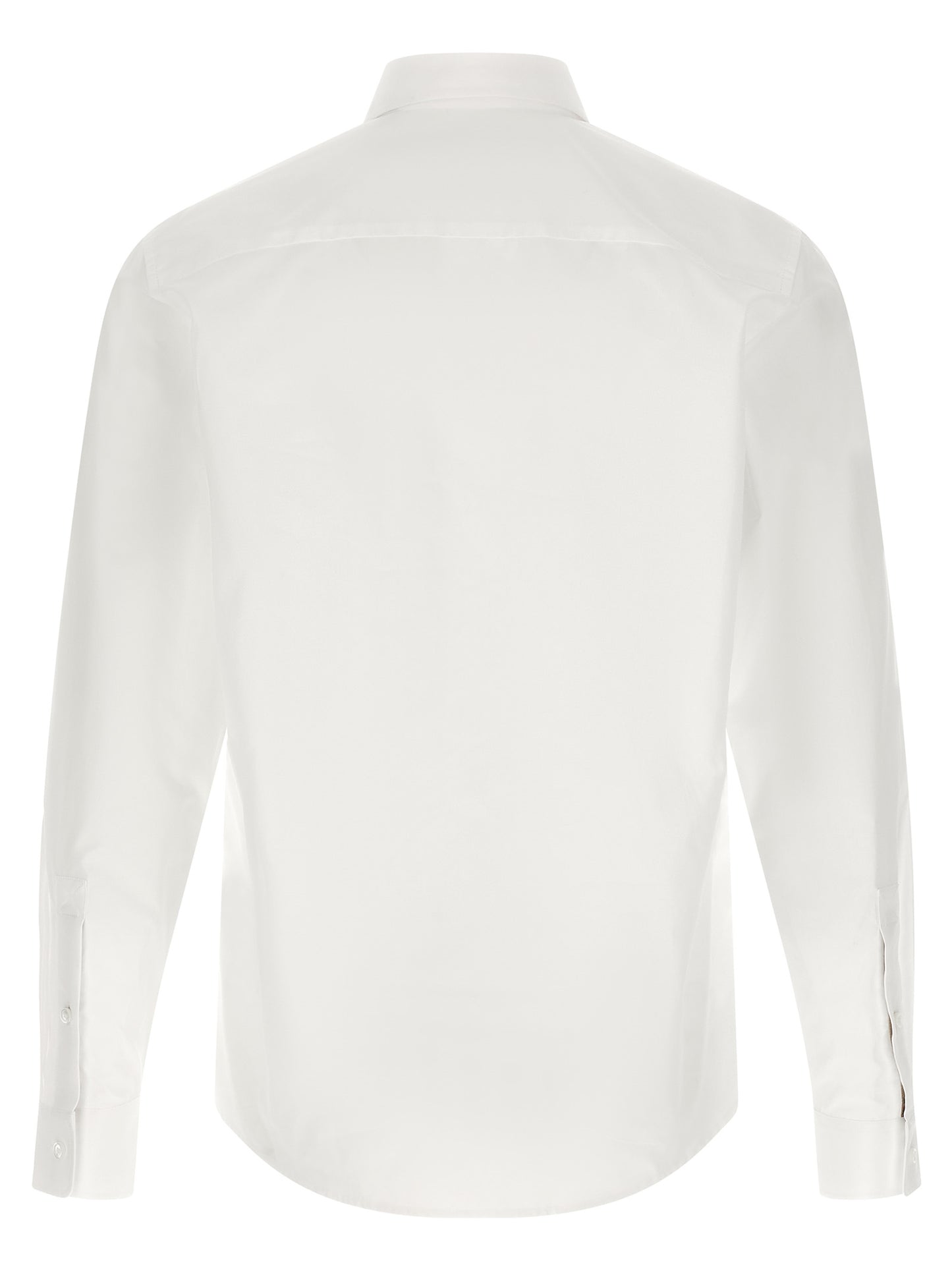 Burberry White Cotton Minimalist Style Blouse
