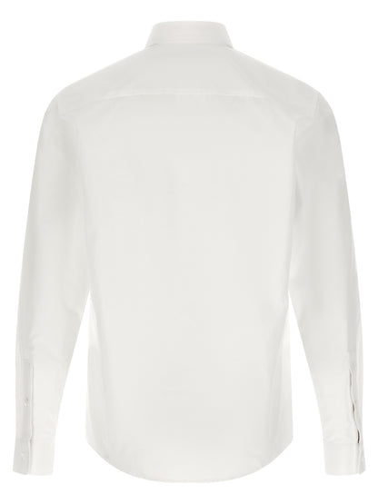 Burberry White Cotton Minimalist Style Blouse