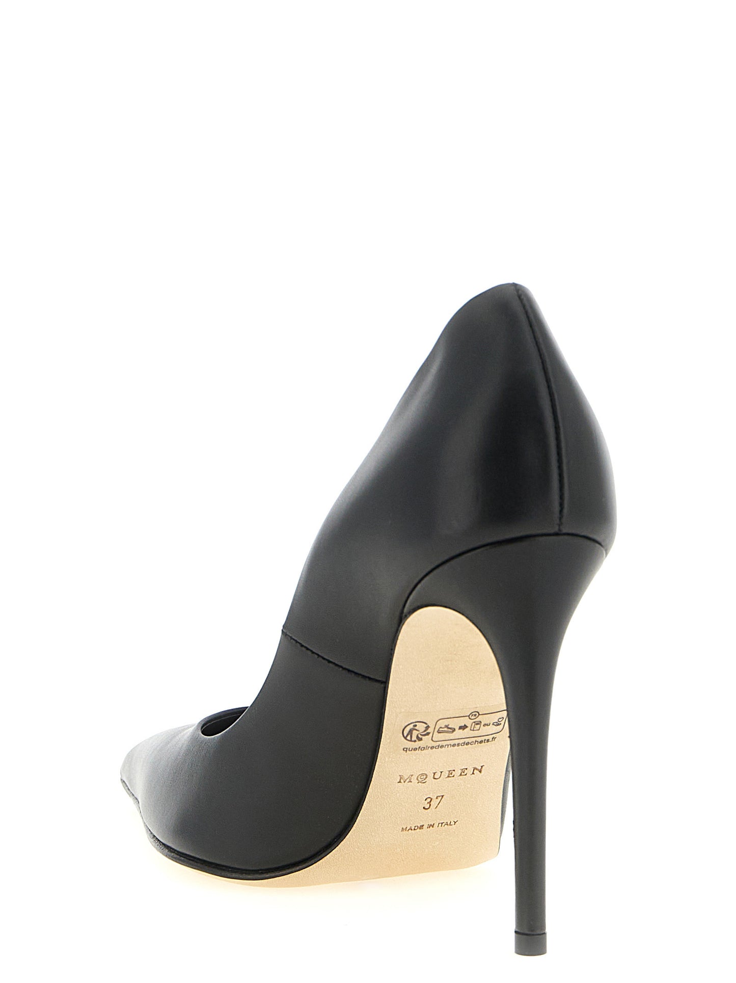 Zapatos de tacón Alexander McQueen de piel de becerro negra