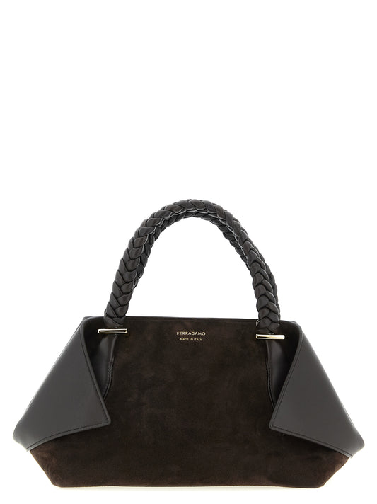 Bolso de piel de cabra marrón Ferragamo