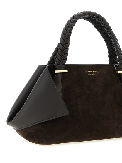 Bolso de piel de cabra marrón Ferragamo