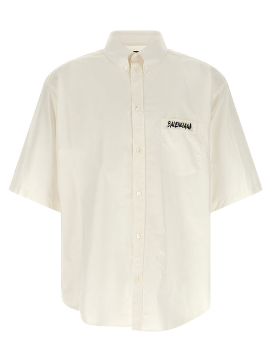 Blusa de algodón blanca Balenciaga