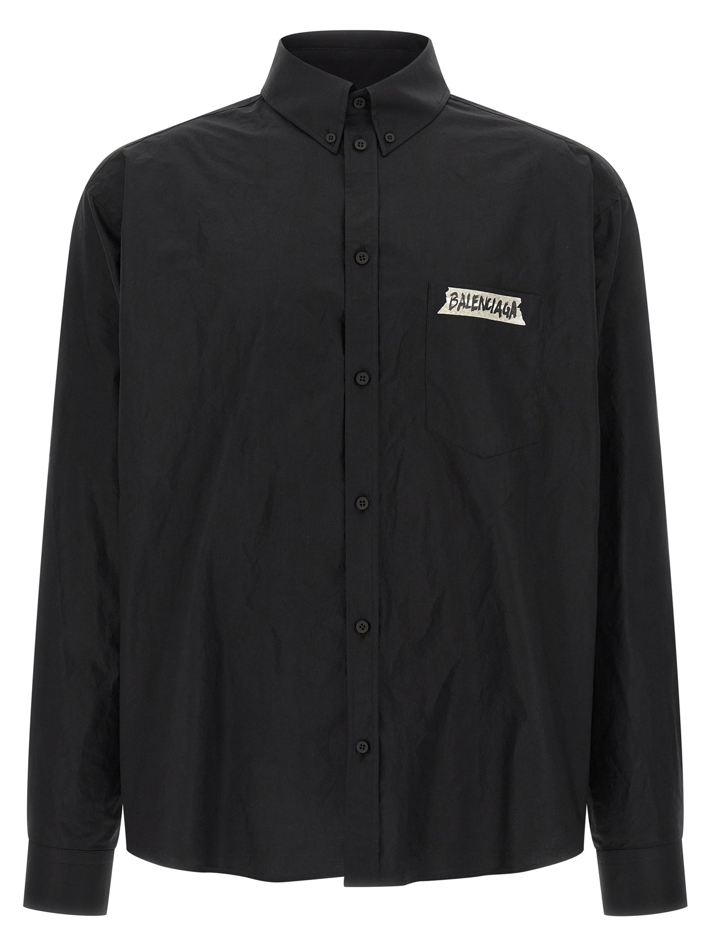 Balenciaga Blusa de algodón negra