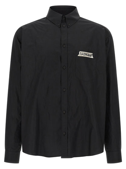 Balenciaga Blusa de algodón negra