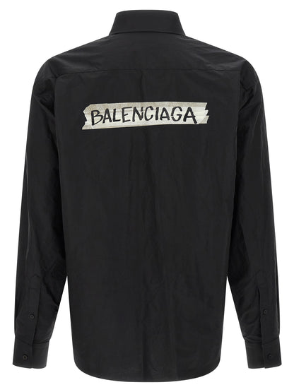 Balenciaga Blusa de algodón negra